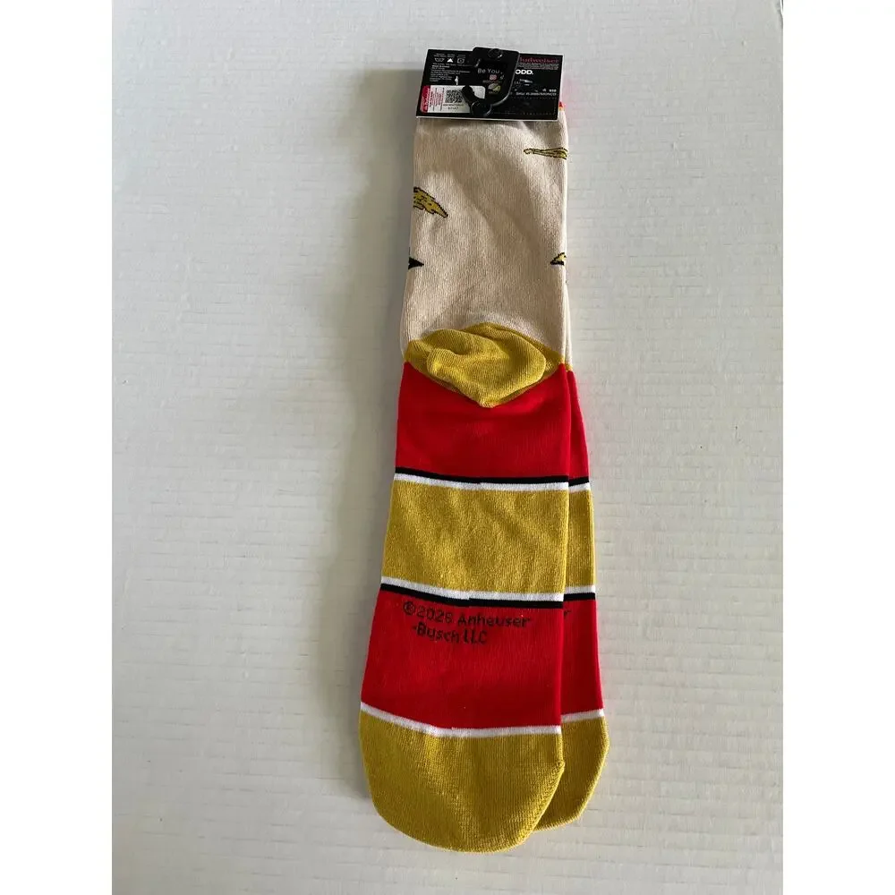 ONE PAIR ODD ANHEUSER BUSCH BUDWEISER SOCKS NEW